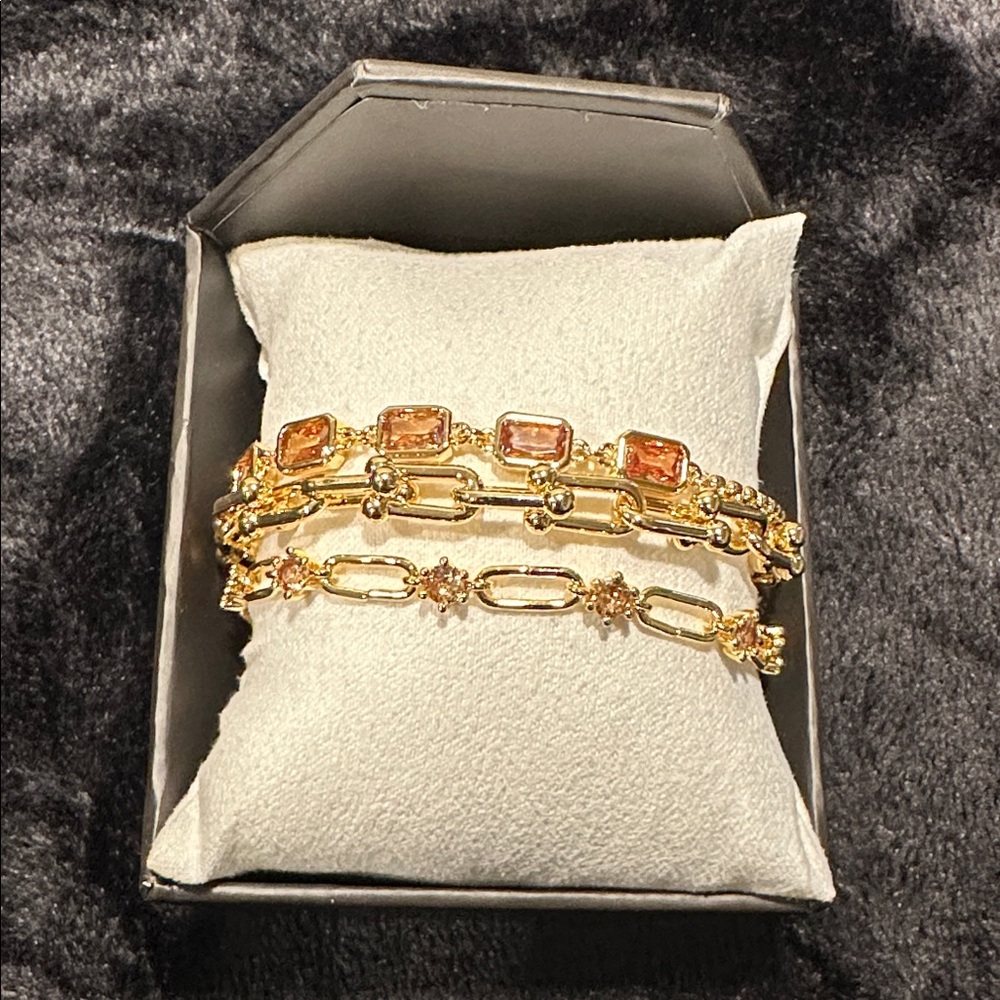 Bomb Party Luxe Layers Bracelet - “Always Raising The Bar” 3 strands/1 piece